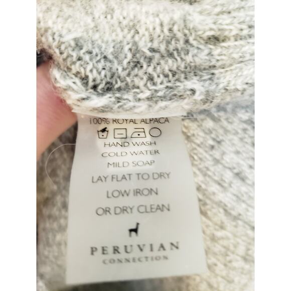 Peruvian Connection Womens Small Aspen 100% Royal Alpaca Sweater Boatneck Gray - Picture 8 of 12